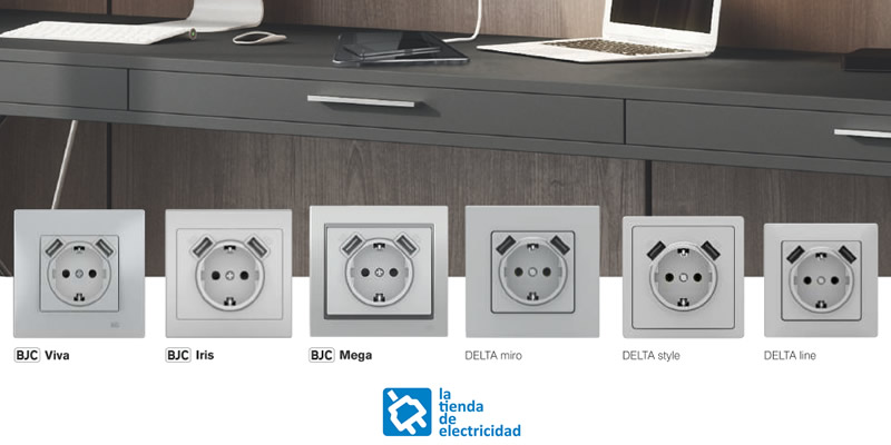 Base de enchufe con usb doble BJC