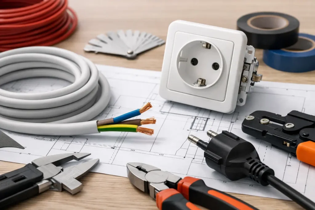 Cómo dimensionar cable para enchufe