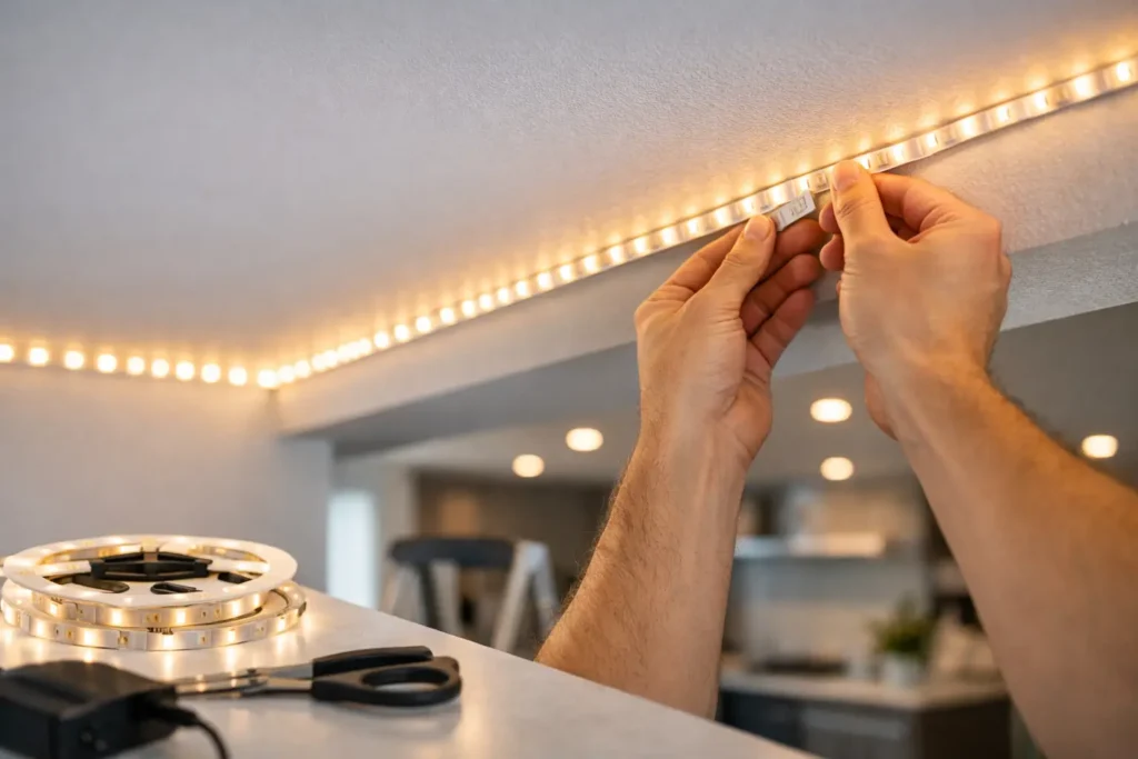 Cómo instalar tira LED en techo paso a paso