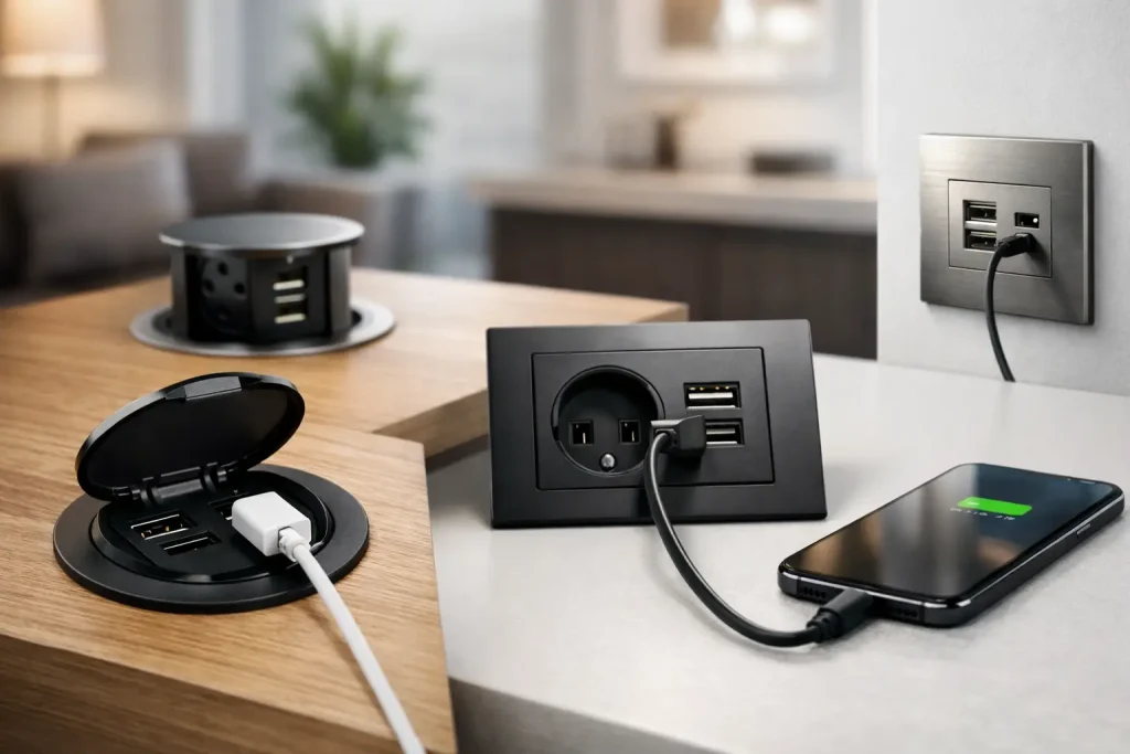 Guía de enchufes USB empotrables para elegir bien