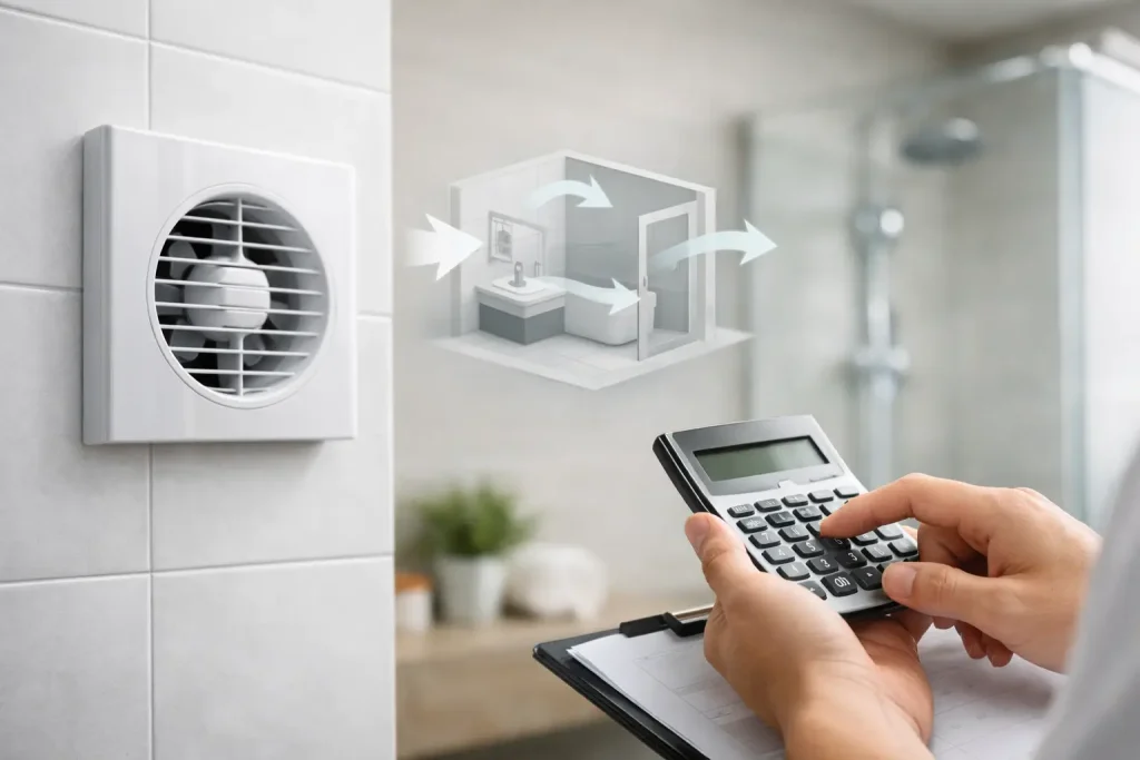 Cómo calcular extractor de baño según caudal