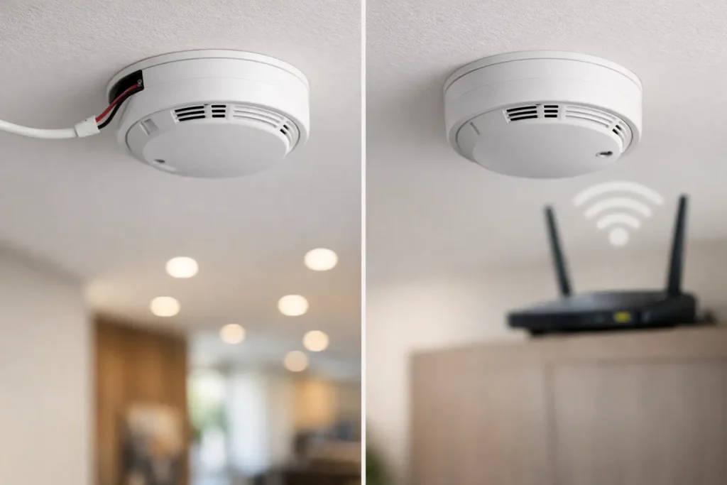 Detector humo cableado vs inalámbrico: cuál conviene